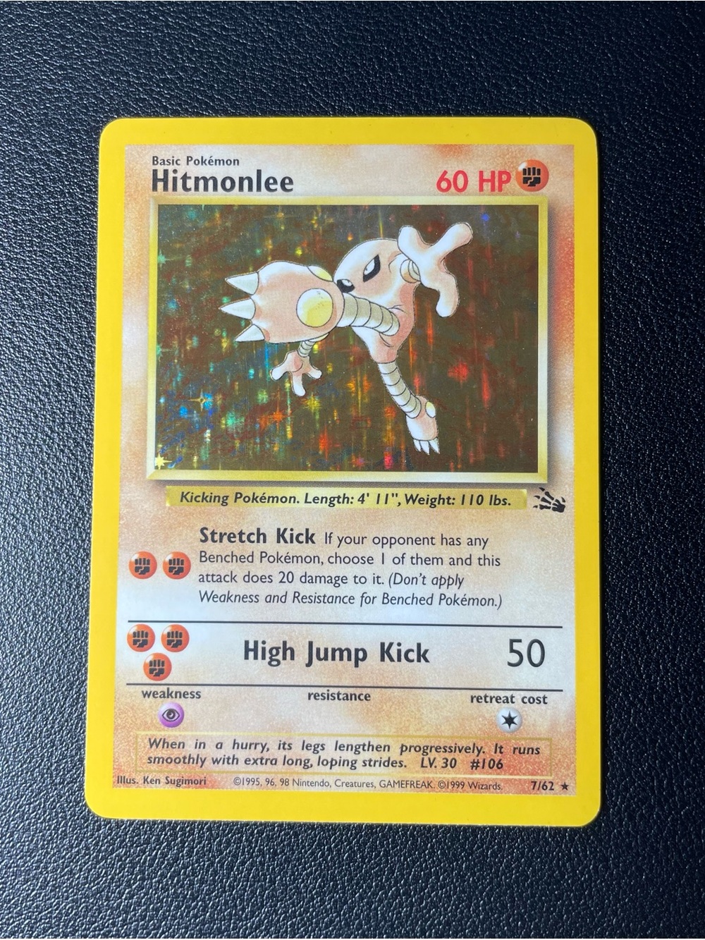 Hitmonlee #7/Holo/Pokemon Fossil